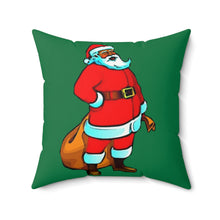 Load image into Gallery viewer, “Black Santa” Spun Polyester Square Pillow