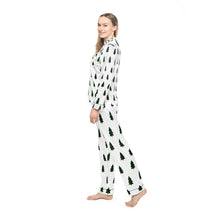 Load image into Gallery viewer, &quot;Holiday Trees&quot; Women&#39;s Satin Pajamas (AOP)