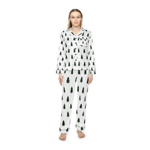 Load image into Gallery viewer, &quot;Holiday Trees&quot; Women&#39;s Satin Pajamas (AOP)