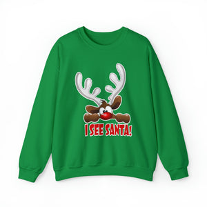 I See Santa -  Custom Graphic Print Unisex Heavy Blend™ Crewneck Sweatshirt