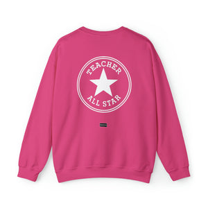 All Star Teacher  -  Custom Graphic Print Unisex Heavy Blend™ Crewneck Sweatshirt