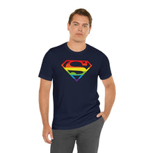 Load image into Gallery viewer, &quot;Superman - Pride&quot; Custom Graphic Print Unisex Jersey Short Sleeve Tee