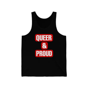 "Queer & Proud" Unisex Jersey Tank