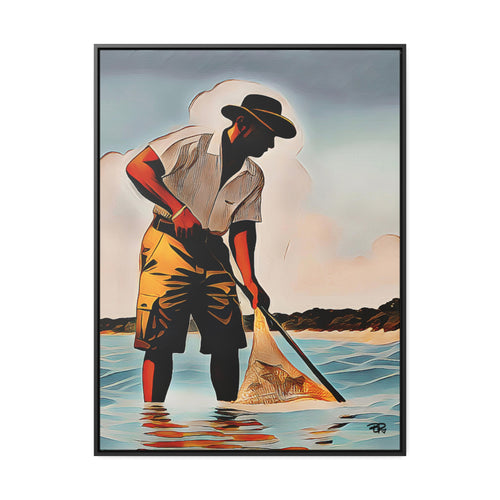 Lowcountry Fishin', Scenes in Gullah - Digital Art on Matte Canvas