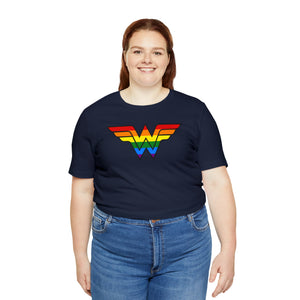 "Wonder Woman - Pride" Custom Graphic Print Unisex Jersey Short Sleeve Tee