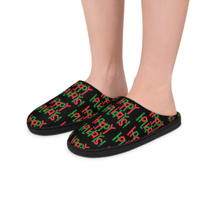 "Happy Holidays" Women's Indoor Slippers