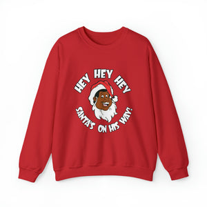 Santa's On His Way! -  Custom Graphic Print Unisex Heavy Blend™ Crewneck Sweatshirt