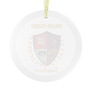 Frazier-Pazant Family Crest - Glass Ornament