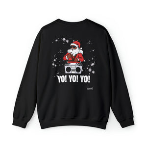 Santa , Yo Yo Yo - Graphic Print Unisex Heavy Blend™ Crewneck Sweatshirt