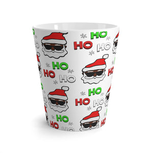 “Black Santa Ho Ho Ho”  Latte Mug - Positive Vibes Collection