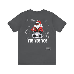 "Santa - Yo Yo Yo" Graphic Print Unisex Jersey Short Sleeve Tee