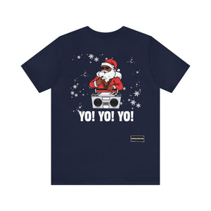 "Santa - Yo Yo Yo" Graphic Print Unisex Jersey Short Sleeve Tee