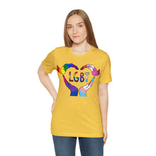 Load image into Gallery viewer, &quot;LGBT Pride&quot; Custom Graphic Print Unisex Jersey Short Sleeve Tee