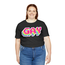 Load image into Gallery viewer, &quot;GAY&quot; Custom Graphic Print Unisex Jersey Short Sleeve Tee