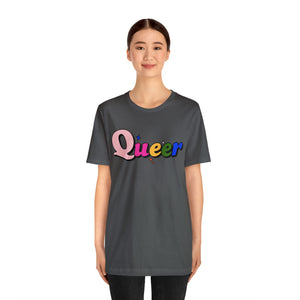"Queer" Graphic Print Unisex Jersey Short Sleeve Tee