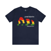 Load image into Gallery viewer, &quot;Juneteenth - Freedom Day&quot; Custom Graphic Print Unisex Jersey Short Sleeve Tee