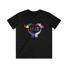 Load image into Gallery viewer, &quot;LGBT&quot; Unisex Fitted V-Neck Short Sleeve Tee